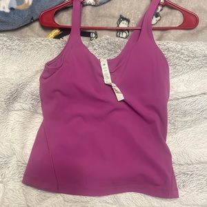 purple full length lulu tank size 6